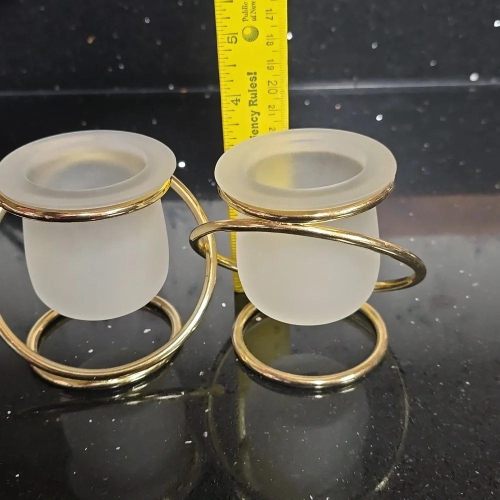 Vintage. PartyLite Gemini Brass Candle Holder - Picture 3 of 5